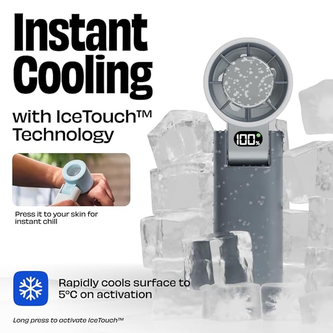 Drosoft TurboCool Mini Fan – IceTouch™ 13000 RPM Power